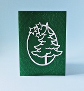 Jõulukuusk tähtedega, Karten mit einem Weihnachtsbaum,joissa on joulukuusi, Cards with a Christmas tree